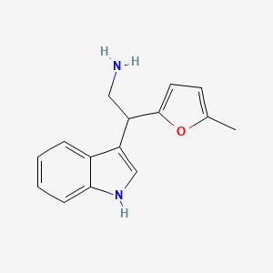 molecular formula C15H16N2O B2765892 [2-(1H-indol-3-yl)-2-(5-methyl-2-furyl)ethyl]amine CAS No. 881044-99-1