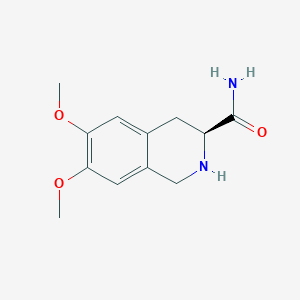 molecular formula C12H16N2O3 B2765903 (3S)-6,7-dimethoxy-1,2,3,4-tetrahydroisoquinoline-3-carboxamide CAS No. 1212315-50-8