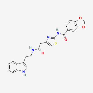 N-(4-(2-((2-(1H-indol-3-yl)ethyl)amino)-2-oxoethyl)thiazol-2-yl)benzo[d][1,3]dioxole-5-carboxamide