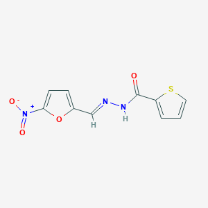 molecular formula C10H7N3O4S B2765939 N'-[(5-硝基-2-呋喃基)甲亚甲基]-2-噻吩甲酰肼 CAS No. 328585-87-1