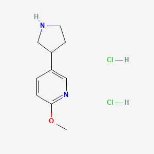 B2765942 2-Methoxy-5-(pyrrolidin-3-yl)pyridine dihydrochloride CAS No. 1909335-96-1