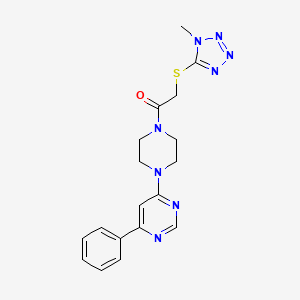 B2765944 2-((1-methyl-1H-tetrazol-5-yl)thio)-1-(4-(6-phenylpyrimidin-4-yl)piperazin-1-yl)ethanone CAS No. 1334371-24-2