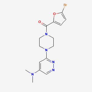 B2765953 (5-Bromofuran-2-yl)(4-(5-(dimethylamino)pyridazin-3-yl)piperazin-1-yl)methanone CAS No. 1448047-16-2
