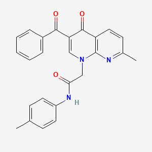 molecular formula C25H21N3O3 B2765954 2-(3-苯甲酰-7-甲基-4-氧代-1,8-萘啶-1(4H)-基)-N-(4-甲基苯基)乙酰胺 CAS No. 894903-63-0
