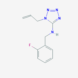 molecular formula C11H12FN5 B276596 1-allyl-N-(2-fluorobenzyl)-1H-tetraazol-5-amine 