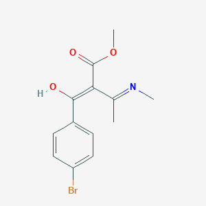 molecular formula C13H14BrNO3 B2765964 Methyl (2Z)-2-[(4-bromophenyl)-hydroxymethylidene]-3-methyliminobutanoate CAS No. 1423699-80-2