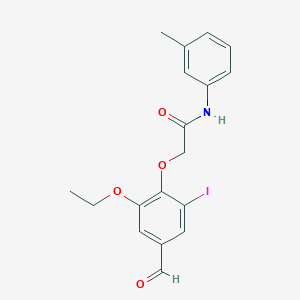 B2765971 2-(2-ethoxy-4-formyl-6-iodophenoxy)-N-(3-methylphenyl)acetamide CAS No. 552852-36-5