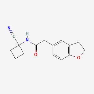 molecular formula C15H16N2O2 B2765974 N-(1-cyanocyclobutyl)-2-(2,3-dihydro-1-benzofuran-5-yl)acetamide CAS No. 1281106-76-0