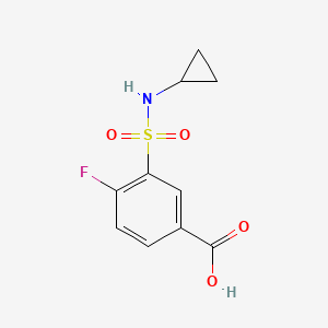 molecular formula C10H10FNO4S B2765975 3-(Cyclopropylsulfamoyl)-4-fluorobenzoic acid CAS No. 926252-91-7