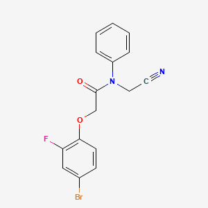 molecular formula C16H12BrFN2O2 B2765978 2-(4-bromo-2-fluorophenoxy)-N-(cyanomethyl)-N-phenylacetamide CAS No. 1038034-65-9