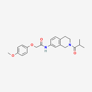 molecular formula C22H26N2O4 B2765979 N-(2-异丁酰-1,2,3,4-四氢异喹啉-7-基)-2-(4-甲氧基苯氧基)乙酰胺 CAS No. 955739-93-2