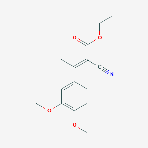 Ethyl 2-cyano-3-(3,4-dimethoxyphenyl)but-2-enoate