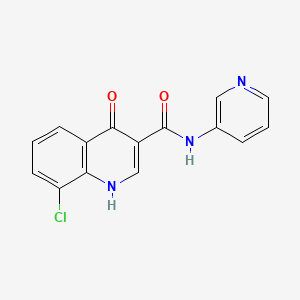 molecular formula C15H10ClN3O2 B2765984 8-chloro-4-hydroxy-N-(pyridin-3-yl)quinoline-3-carboxamide CAS No. 951989-28-9