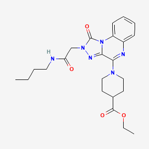 Ethyl 1-(2-(2-(butylamino)-2-oxoethyl)-1-oxo-1,2-dihydro-[1,2,4]triazolo[4,3-a]quinoxalin-4-yl)piperidine-4-carboxylate