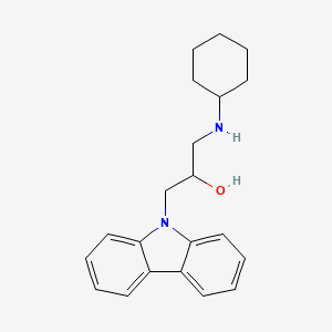 molecular formula C21H26N2O B2765998 1-Carbazol-9-yl-3-cyclohexylamino-propan-2-ol CAS No. 304893-67-2