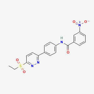 N-(4-(6-(ethylsulfonyl)pyridazin-3-yl)phenyl)-3-nitrobenzamide