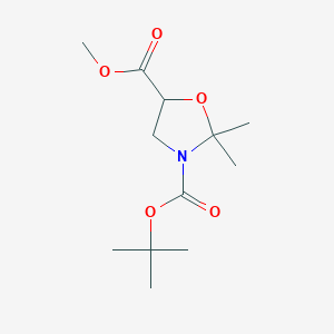molecular formula C12H21NO5 B2766002 3-Tert-butyl 5-methyl 2,2-dimethyloxazolidine-3,5-dicarboxylate CAS No. 1569089-78-6