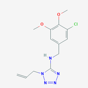 molecular formula C13H16ClN5O2 B276601 N-(1-allyl-1H-tetraazol-5-yl)-N-(3-chloro-4,5-dimethoxybenzyl)amine 
