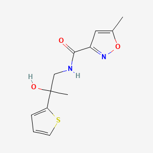 molecular formula C12H14N2O3S B2766023 N-(2-羟基-2-(噻吩-2-基)丙基)-5-甲基异噁唑-3-甲酰胺 CAS No. 1351614-49-7