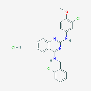 N2-(3-chloro-4-methoxyphenyl)-N4-(2-chlorobenzyl)quinazoline-2,4-diamine hydrochloride