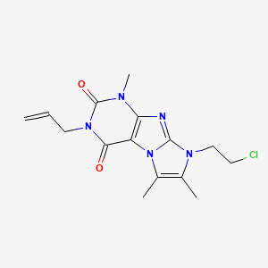 3-allyl-8-(2-chloroethyl)-1,6,7-trimethyl-1H-imidazo[2,1-f]purine-2,4(3H,8H)-dione