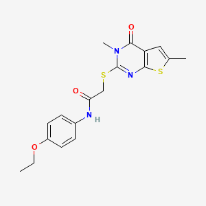 2-(3,6-dimethyl-4-oxothieno[2,3-d]pyrimidin-2-yl)sulfanyl-N-(4-ethoxyphenyl)acetamide