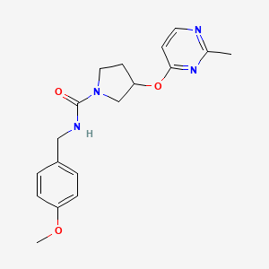 N-[(4-methoxyphenyl)methyl]-3-[(2-methylpyrimidin-4-yl)oxy]pyrrolidine-1-carboxamide