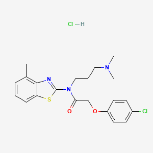 2-(4-chlorophenoxy)-N-(3-(dimethylamino)propyl)-N-(4-methylbenzo[d]thiazol-2-yl)acetamide hydrochloride