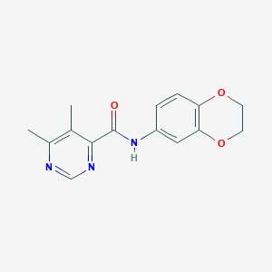 N-(2,3-Dihydro-1,4-benzodioxin-6-yl)-5,6-dimethylpyrimidine-4-carboxamide