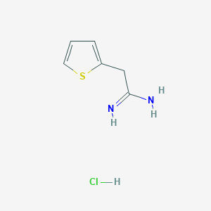 molecular formula C6H9ClN2S B2766069 2-(2-Thienyl)ethanimidamide hydrochloride CAS No. 28424-54-6; 6449-64-5