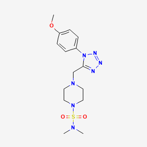 4-((1-(4-methoxyphenyl)-1H-tetrazol-5-yl)methyl)-N,N-dimethylpiperazine-1-sulfonamide