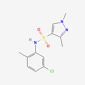 molecular formula C12H14ClN3O2S B2766076 N-(5-氯-2-甲基苯基)-1,3-二甲基-1H-嘧啶-4-磺酰胺 CAS No. 902701-67-1