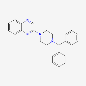 molecular formula C25H24N4 B2766078 2-(4-苯甲基哌嗪-1-基)喹喙啉 CAS No. 241146-93-0