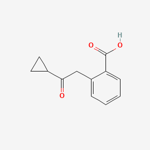 molecular formula C12H12O3 B2766079 2-(2-环丙基-2-氧代乙基)苯甲酸 CAS No. 2375261-91-7