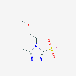 molecular formula C6H10FN3O3S B2766081 4-(2-甲氧基乙基)-5-甲基-1,2,4-三唑-3-磺酰氟 CAS No. 2137592-63-1