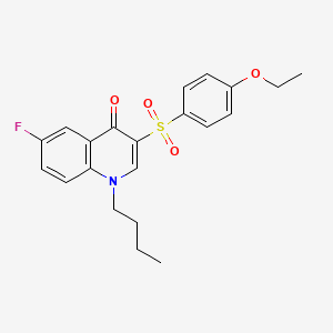 molecular formula C21H22FNO4S B2766084 1-丁基-3-((4-乙氧基苯基)磺酰基)-6-氟喹喙啉-4(1H)-酮 CAS No. 899215-05-5