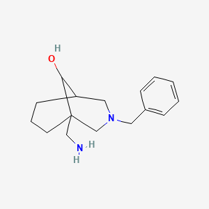 molecular formula C16H24N2O B2766089 1-(Aminomethyl)-3-benzyl-3-azabicyclo[3.3.1]nonan-9-ol CAS No. 1212202-28-2