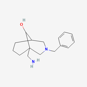 molecular formula C16H24N2O B2766089 1-(氨甲基)-3-苄基-3-氮杂双环[3.3.1]壬烷-9-醇 CAS No. 1212202-28-2