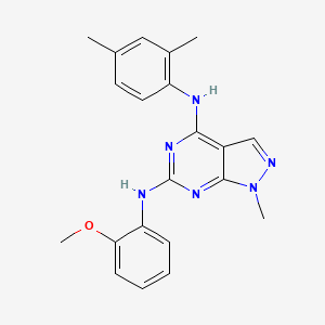 molecular formula C21H22N6O B2766090 N4-(2,4-二甲基苯基)-N6-(2-甲氧基苯基)-1-甲基-1H-吡唑并[3,4-d]嘧啶-4,6-二胺 CAS No. 896001-93-7