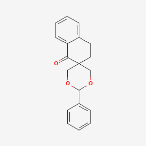 molecular formula C19H18O3 B2766091 2,2-bis(Hydroxymethyl)-3,4-dihydro-1(2H)-napthalenonebenzaldehyde acetal CAS No. 338404-87-8