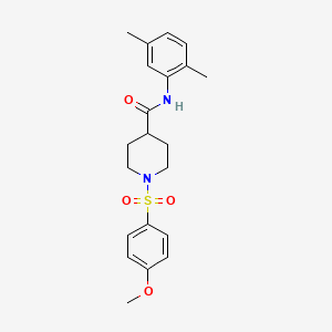 molecular formula C21H26N2O4S B2766099 N-(2,5-二甲基苯基)-1-(4-甲氧基苯基)磺酰哌啶-4-甲酰胺 CAS No. 922487-21-6