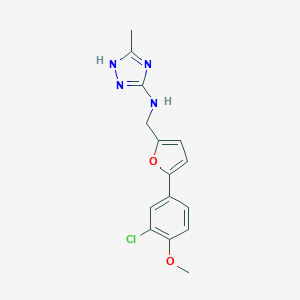 N-{[5-(3-chloro-4-methoxyphenyl)-2-furyl]methyl}-N-(5-methyl-1H-1,2,4-triazol-3-yl)amine