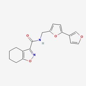 molecular formula C17H16N2O4 B2766113 N-([2,3'-bifuran]-5-ylmethyl)-4,5,6,7-tetrahydrobenzo[d]isoxazole-3-carboxamide CAS No. 2034250-45-6