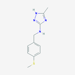 molecular formula C11H14N4S B276612 N-[4-(methylsulfanyl)benzyl]-N-(5-methyl-4H-1,2,4-triazol-3-yl)amine 