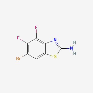 molecular formula C7H3BrF2N2S B2766121 6-Bromo-4,5-difluoro-1,3-benzothiazol-2-amine CAS No. 2309459-57-0