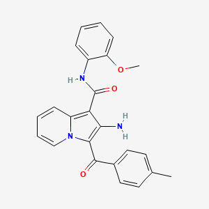 2-amino-N-(2-methoxyphenyl)-3-(4-methylbenzoyl)indolizine-1-carboxamide