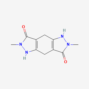 molecular formula C10H12N4O2 B2766127 2,6-Dimethyl-1,4,5,8-tetrahydropyrazolo[3,4-f]indazole-3,7-dione CAS No. 1955532-07-6