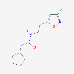 2-cyclopentyl-N-(2-(3-methylisoxazol-5-yl)ethyl)acetamide