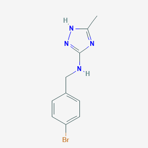 molecular formula C10H11BrN4 B276613 N-(4-bromobenzyl)-5-methyl-4H-1,2,4-triazol-3-amine 