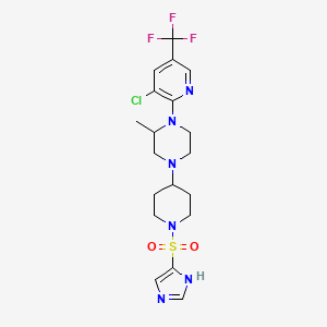 1-[3-chloro-5-(trifluoromethyl)pyridin-2-yl]-4-[1-(1H-imidazole-4-sulfonyl)piperidin-4-yl]-2-methylpiperazine